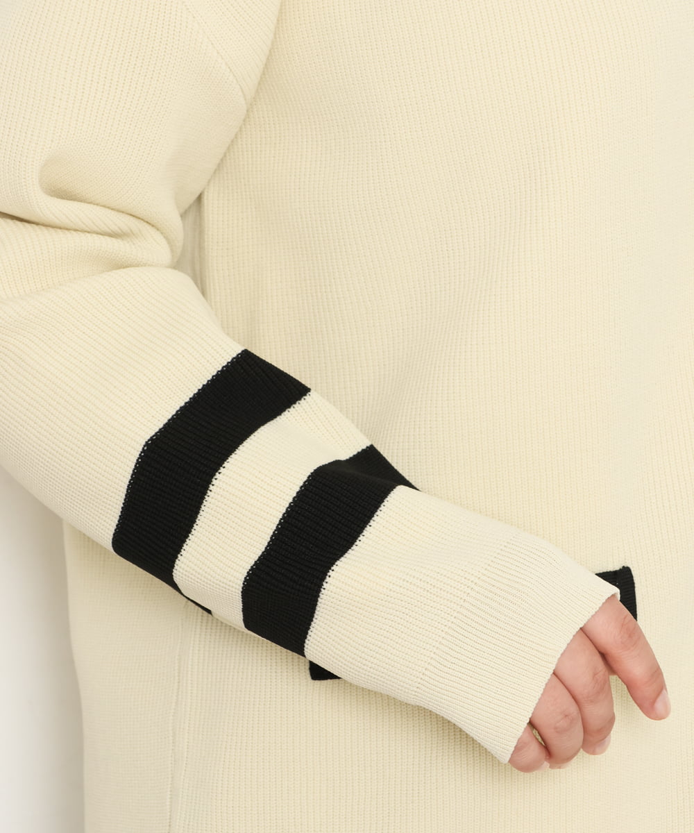 OLCBS21090 eur3(エウルキューブ) 【大きいサイズ】アイビーカーディガン アイボリー(80)