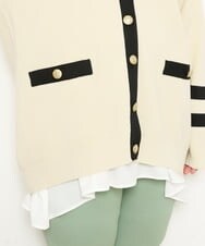 OLCBS21090 eur3(エウルキューブ) 【大きいサイズ】アイビーカーディガン アイボリー(80)