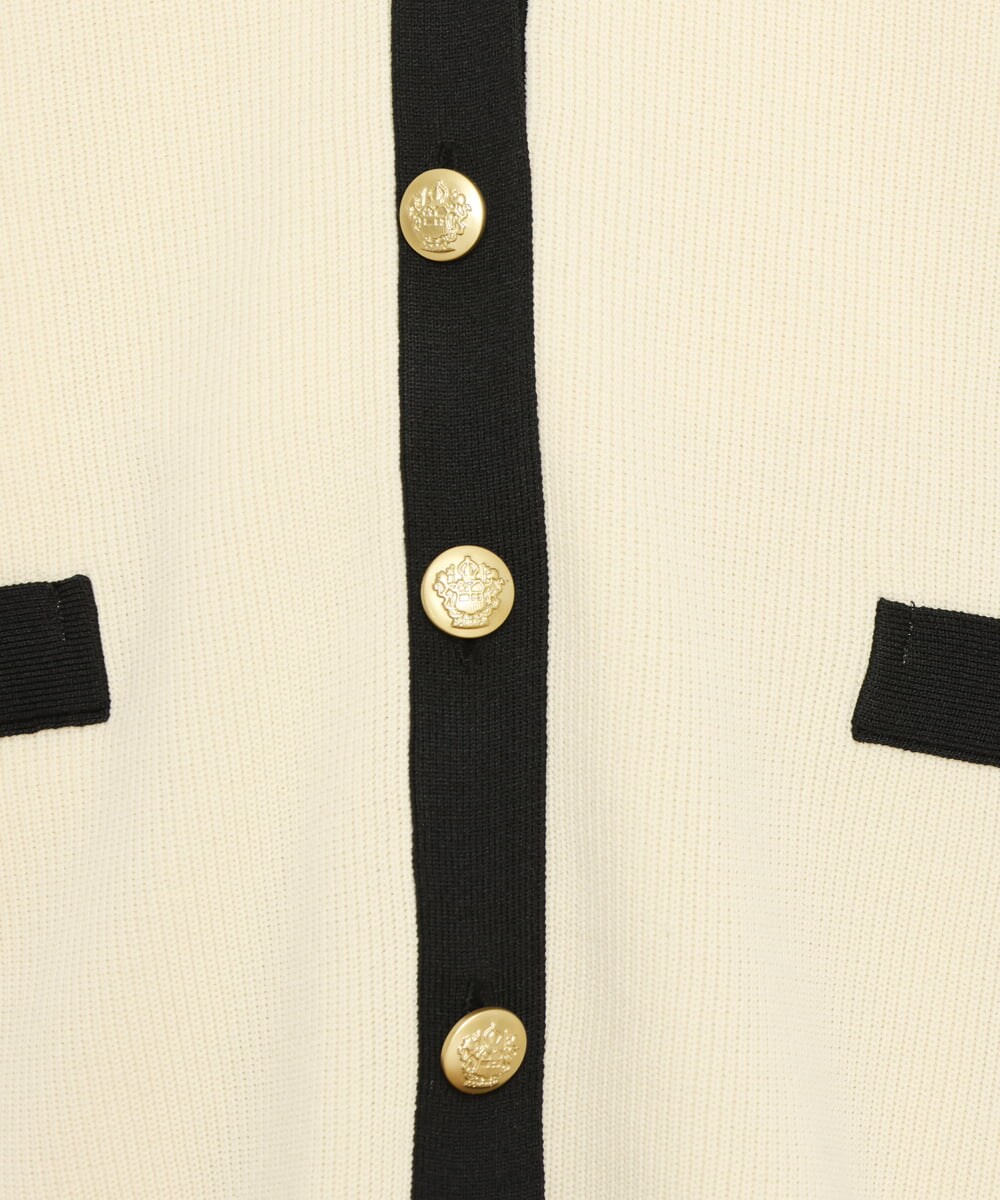 OLCBS21090 eur3(エウルキューブ) 【大きいサイズ】アイビーカーディガン アイボリー(80)