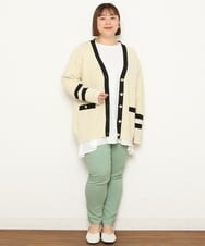 OLCBS21090 eur3(エウルキューブ) 【大きいサイズ】アイビーカーディガン アイボリー(80)
