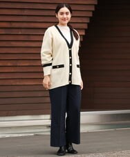 OLCBS21090 eur3(エウルキューブ) 【大きいサイズ】アイビーカーディガン アイボリー(80)