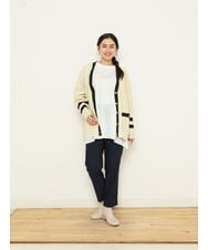 OLCBS21090 eur3(エウルキューブ) 【大きいサイズ】アイビーカーディガン アイボリー(80)