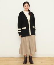 OLCBS21090 eur3(エウルキューブ) 【大きいサイズ】アイビーカーディガン ブラック(94)