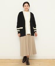 OLCBS21090 eur3(エウルキューブ) 【大きいサイズ】アイビーカーディガン ブラック(94)