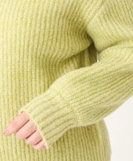 OLCBV19099 eur3(エウルキューブ) 【大きいサイズ】2WAYふわふわカーディガン ライトグリーン(30)