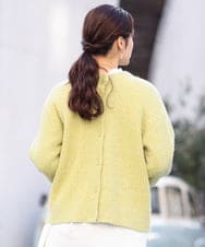 OLCBV19099 eur3(エウルキューブ) 【大きいサイズ】2WAYふわふわカーディガン ライトグリーン(30)