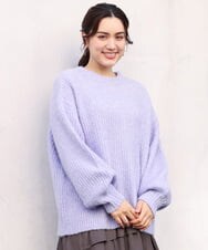 OLCBV19099 eur3(エウルキューブ) 【大きいサイズ】2WAYふわふわカーディガン ラベンダー(60)
