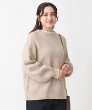 OLCBV19099 eur3(エウルキューブ) 【大きいサイズ】2WAYふわふわカーディガン ベージュ(82)