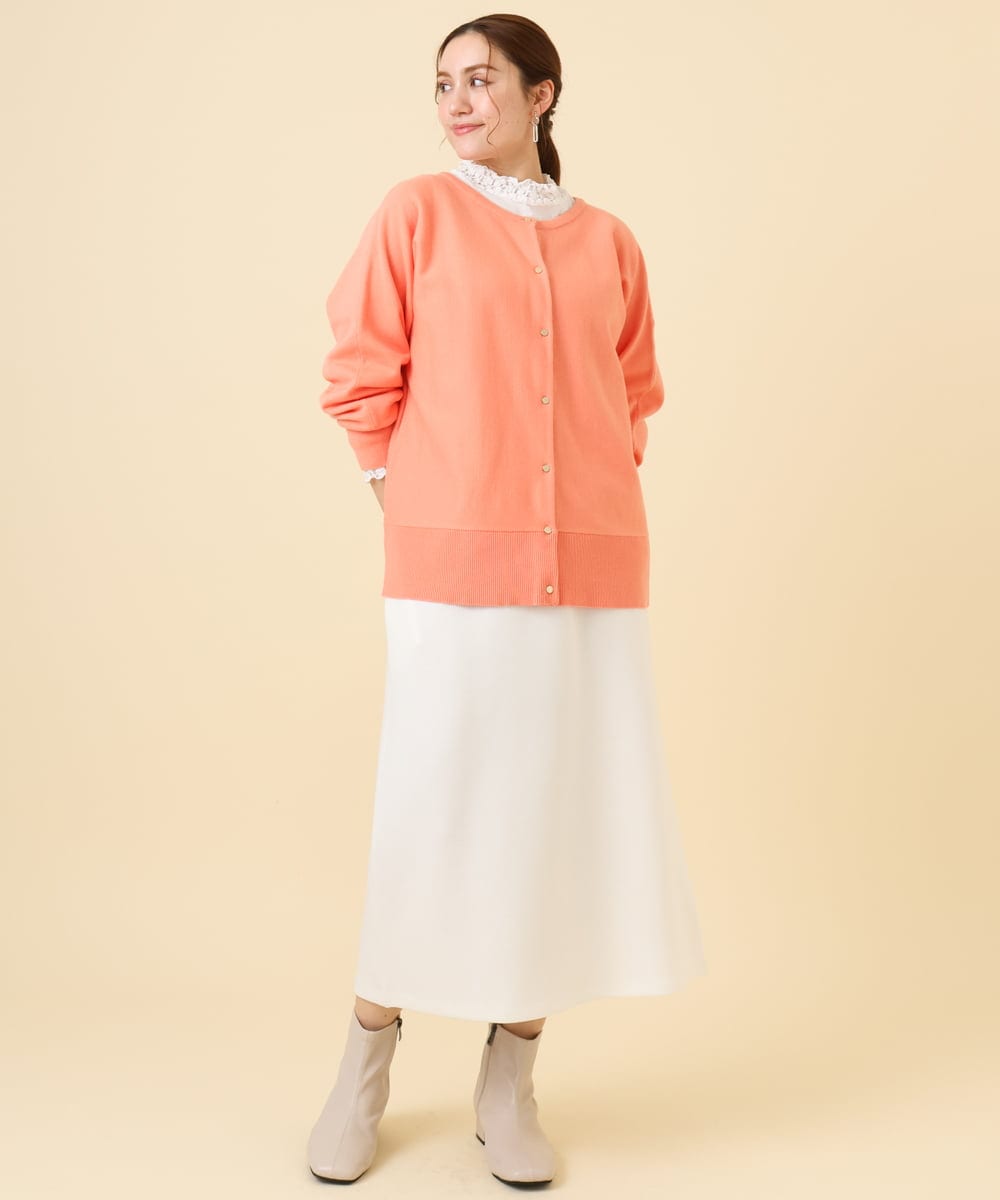 OLCCD01074 eur3(エウルキューブ) 【大きいサイズ/a.v.v×eur3】2WAYカーディガン オレンジ(15)