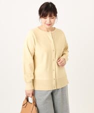 OLCCD01074 eur3(エウルキューブ) 【大きいサイズ/a.v.v×eur3】2WAYカーディガン ライトイエロー(20)