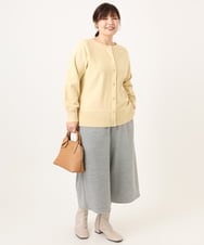 OLCCD01074 eur3(エウルキューブ) 【大きいサイズ/a.v.v×eur3】2WAYカーディガン ライトイエロー(20)