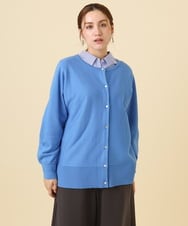 OLCCD01074 eur3(エウルキューブ) 【大きいサイズ/a.v.v×eur3】2WAYカーディガン ブルー(55)