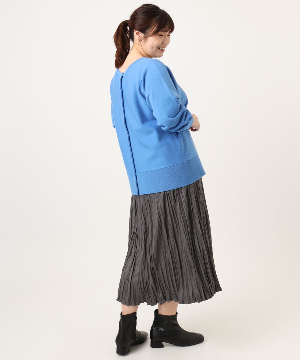 OLCCD01074 eur3(エウルキューブ) 【大きいサイズ/a.v.v×eur3】2WAYカーディガン ブルー(55)