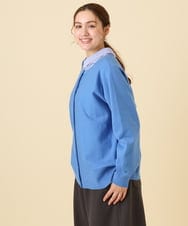OLCCD01074 eur3(エウルキューブ) 【大きいサイズ/a.v.v×eur3】2WAYカーディガン ブルー(55)