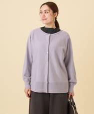 OLCCD01074 eur3(エウルキューブ) 【大きいサイズ/a.v.v×eur3】2WAYカーディガン ラベンダー(60)