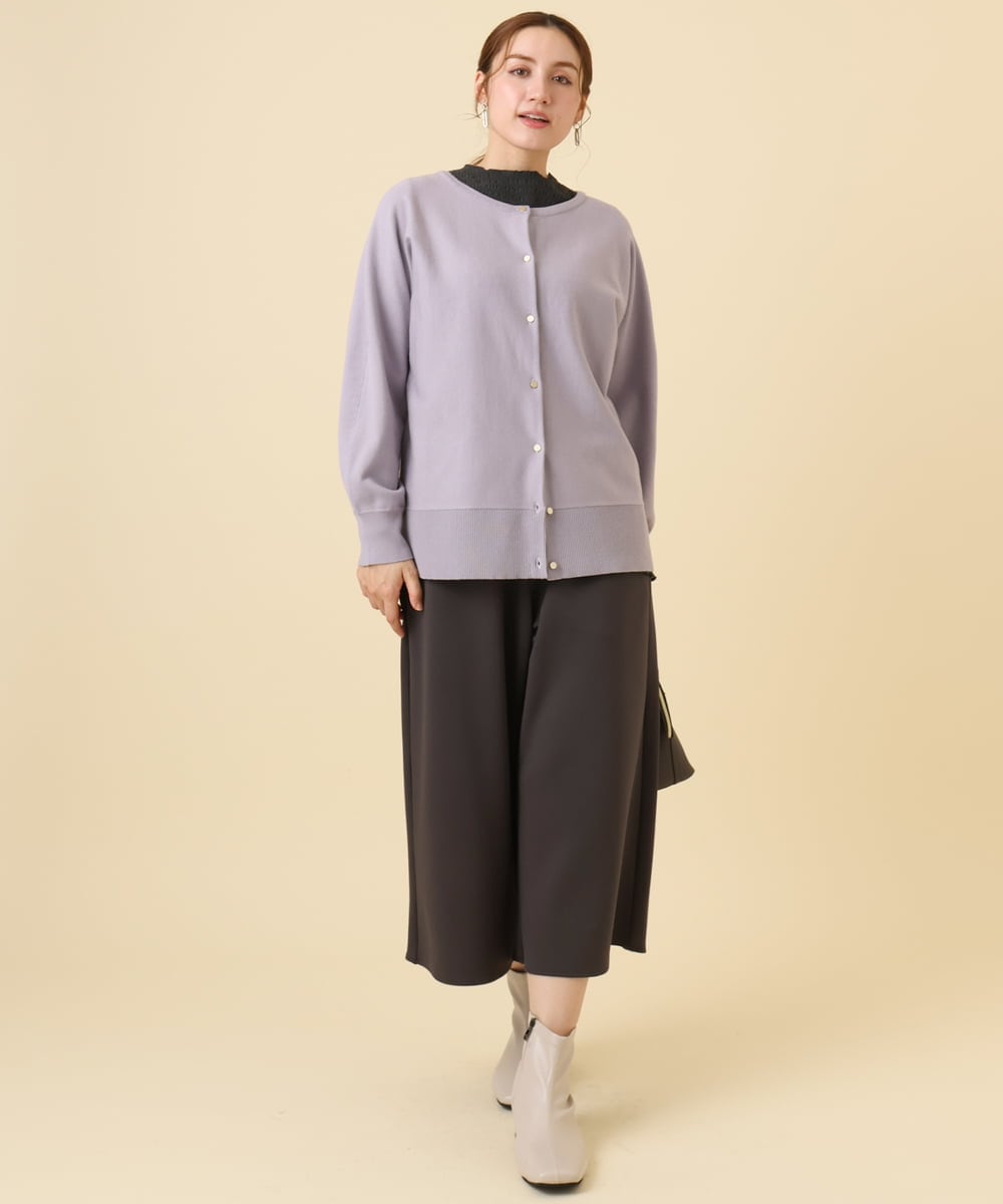 OLCCD01074 eur3(エウルキューブ) 【大きいサイズ/a.v.v×eur3】2WAYカーディガン ラベンダー(60)