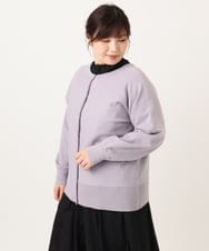 OLCCD01074 eur3(エウルキューブ) 【大きいサイズ/a.v.v×eur3】2WAYカーディガン ラベンダー(60)