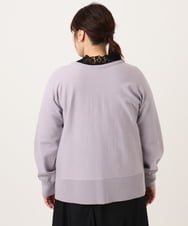 OLCCD01074 eur3(エウルキューブ) 【大きいサイズ/a.v.v×eur3】2WAYカーディガン ラベンダー(60)