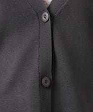 OLCDD03099 eur3(エウルキューブ) 【大きいサイズ/洗える】カーブヘムボクシーカーディガン ダークグレー(93)