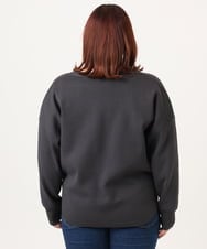 OLCDD03099 eur3(エウルキューブ) 【大きいサイズ/洗える】カーブヘムボクシーカーディガン ダークグレー(93)