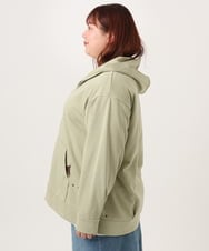 OLCDD04099 eur3(エウルキューブ) 【WEB先行販売】【大きいサイズ】ねこプリントパーカー カーキ