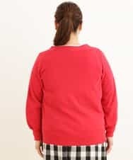 OLCDP01070 eur3(エウルキューブ) 【大きいサイズ】Vネックショートカーディガン レッド(05)