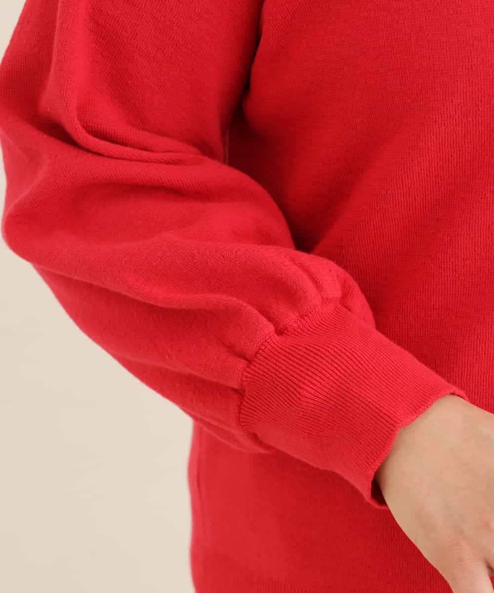 OLCDP01070 eur3(エウルキューブ) 【大きいサイズ】Vネックショートカーディガン レッド(05)