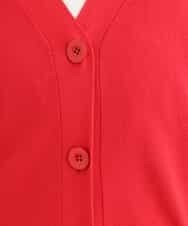 OLCDP01070 eur3(エウルキューブ) 【大きいサイズ】Vネックショートカーディガン レッド(05)