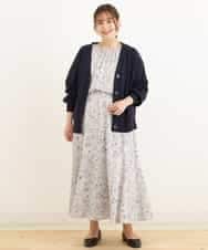 OLCDP01070 eur3(エウルキューブ) 【大きいサイズ】Vネックショートカーディガン ネイビー(57)
