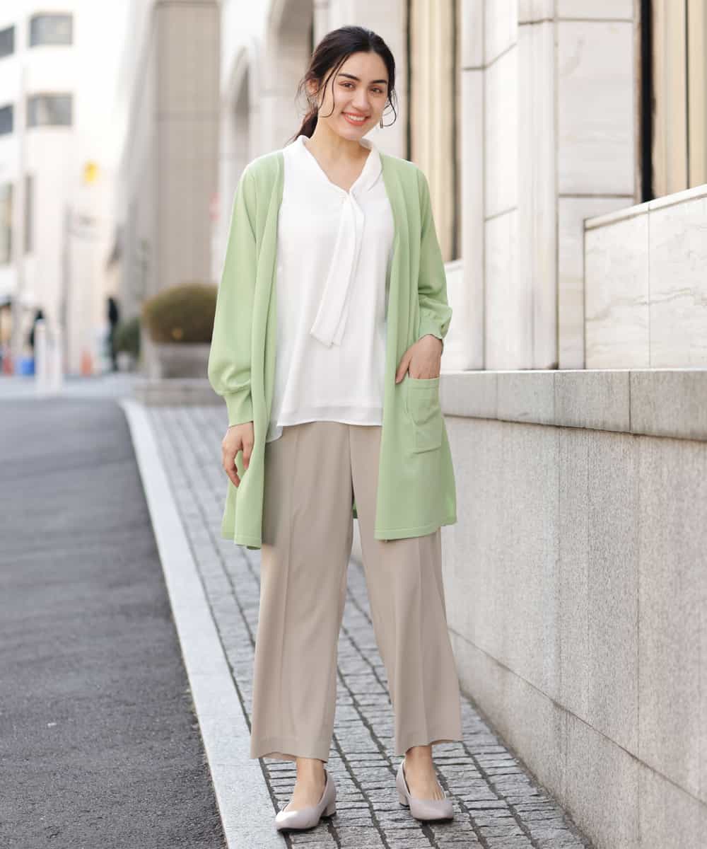 大きいサイズ スリットロングカーディガン カーディガン Eur3 エウルキューブ イトキンオンラインストア