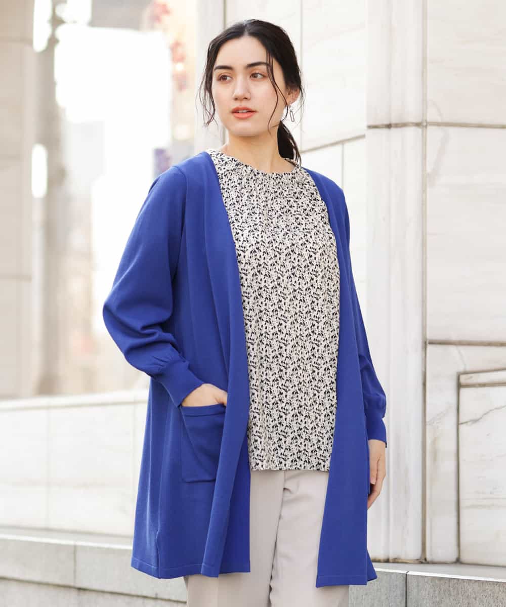 大きいサイズ スリットロングカーディガン カーディガン Eur3 エウルキューブ イトキンオンラインストア