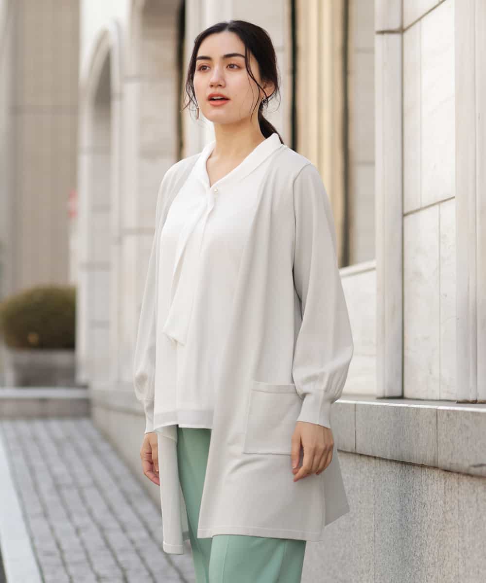 大きいサイズ スリットロングカーディガン カーディガン Eur3 エウルキューブ イトキンオンラインストア