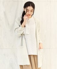 OLCDS02090 eur3(エウルキューブ) 【大きいサイズ】ベーシックロングカーディガン ライトグレー(91)