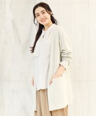 OLCDS02090 eur3(エウルキューブ) 【大きいサイズ】ベーシックロングカーディガン ライトグレー(91)