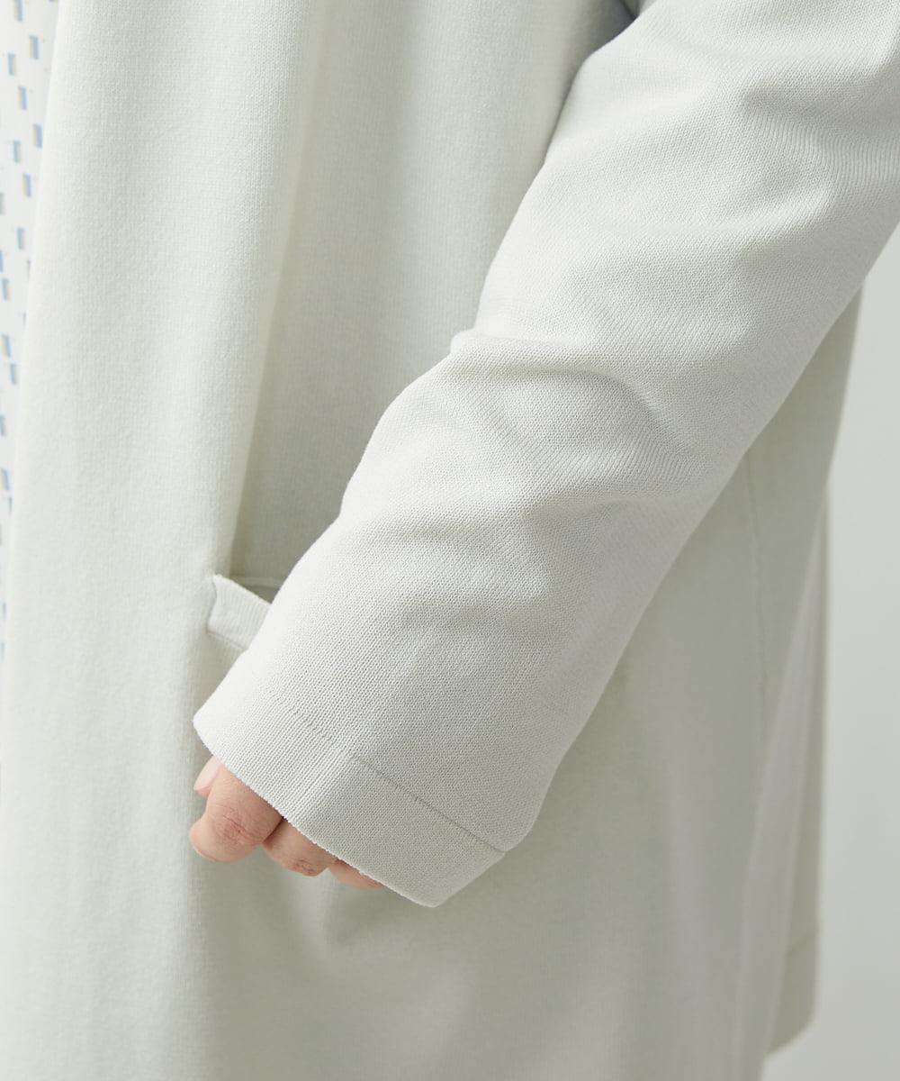OLCDS02090 eur3(エウルキューブ) 【大きいサイズ】ベーシックロングカーディガン ライトグレー(91)