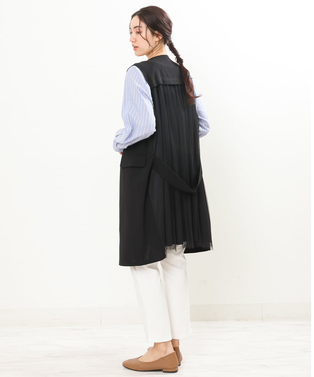 OLCDS05080 eur3(エウルキューブ) 【大きいサイズ】バックチュールジレ ブラック(94)