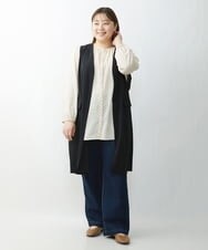 OLCDS05080 eur3(エウルキューブ) 【大きいサイズ】バックチュールジレ ブラック(94)