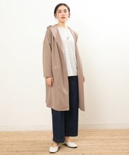 OLCDS07090 eur3(エウルキューブ) 【大きいサイズ】フーディーロングライトアウター ベージュ(82)