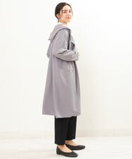 OLCDS07090 eur3(エウルキューブ) 【大きいサイズ】フーディーロングライトアウター ライトグレー(91)