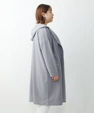 OLCDS07090 eur3(エウルキューブ) 【大きいサイズ】フーディーロングライトアウター ライトグレー(91)