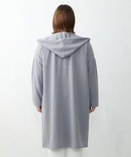 OLCDS07090 eur3(エウルキューブ) 【大きいサイズ】フーディーロングライトアウター ライトグレー(91)