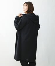 OLCDS07090 eur3(エウルキューブ) 【大きいサイズ】フーディーロングライトアウター ブラック(94)