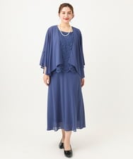 OLCEA05099 eur3(エウルキューブ) 【大きいサイズ】ジョーゼットボレロ ブルー(55)