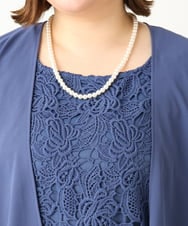 OLCEA05099 eur3(エウルキューブ) 【大きいサイズ】ジョーゼットボレロ ブルー(55)