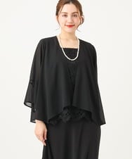 OLCEA05099 eur3(エウルキューブ) 【大きいサイズ】ジョーゼットボレロ ブラック(94)