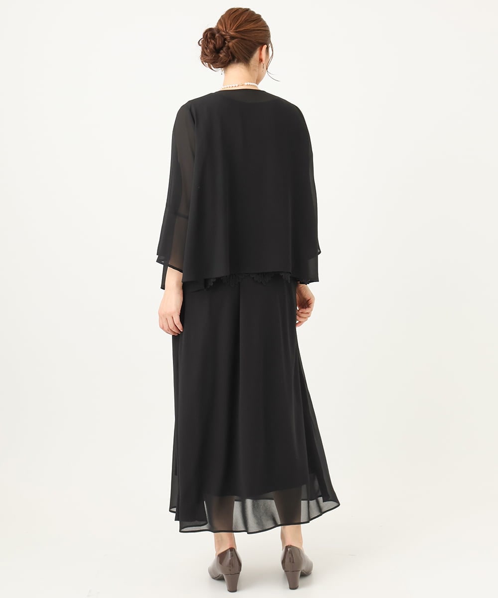 OLCEA05099 eur3(エウルキューブ) 【大きいサイズ】ジョーゼットボレロ ブラック(94)