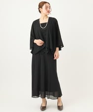OLCEA05099 eur3(エウルキューブ) 【大きいサイズ】ジョーゼットボレロ ブラック(94)