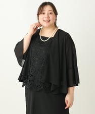 OLCEA05099 eur3(エウルキューブ) 【大きいサイズ】ジョーゼットボレロ ブラック(94)