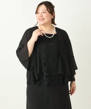 OLCEA05099 eur3(エウルキューブ) 【大きいサイズ】ジョーゼットボレロ ブラック(94)