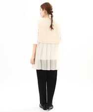 OLCFA09099 eur3(エウルキューブ) 【大きいサイズ】シアーペプラムジレ ベージュ(82)